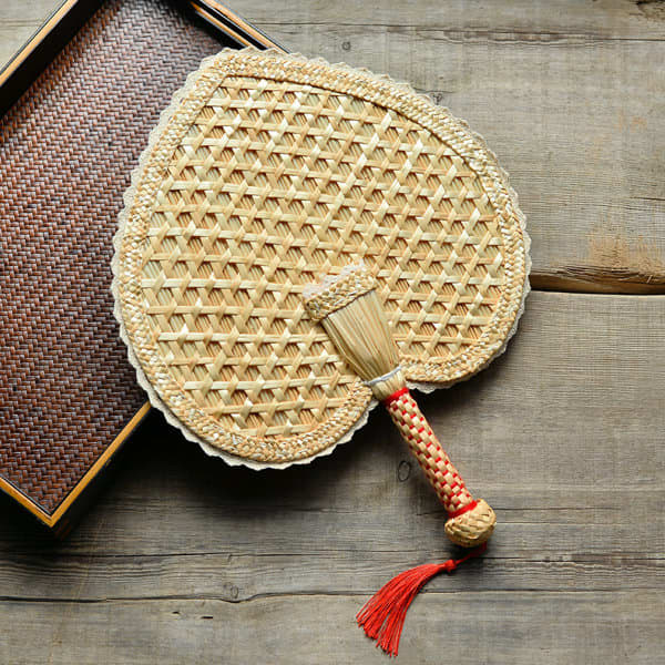 Summer Wheat Straw Woven Fan