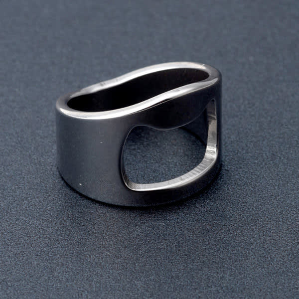 Titanium Steel Beer Bottle Opener Ring