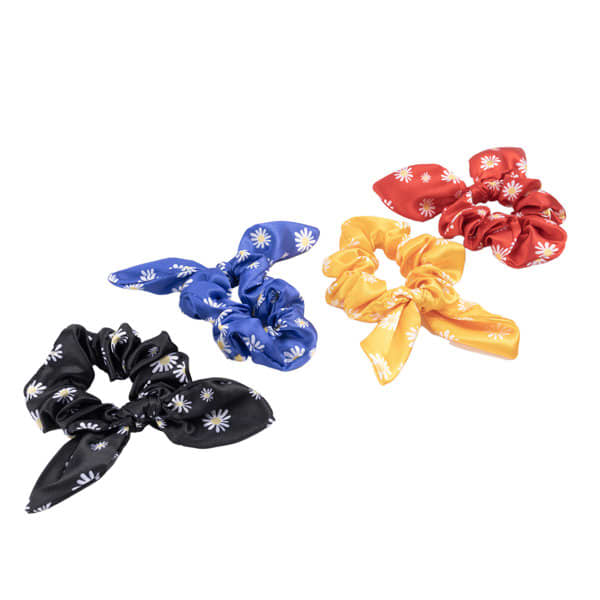 Satin Bow Hair Scrunchie