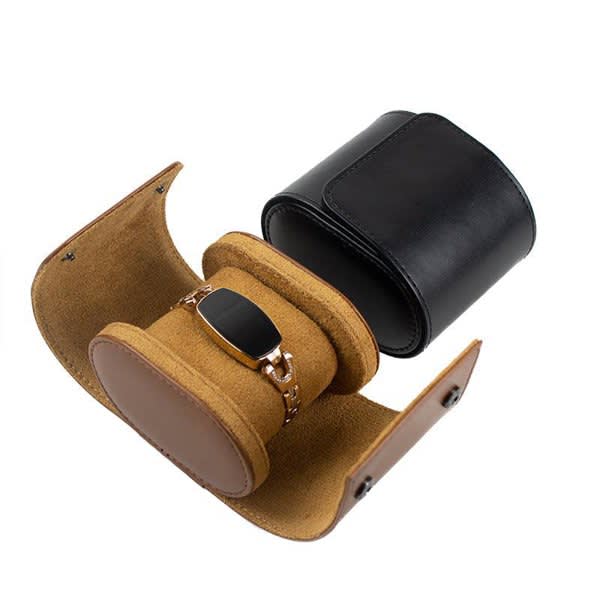 Single Portable Leather Watch Case