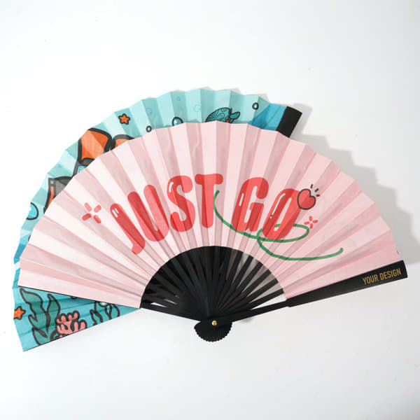 Custom Double-sided Cloth Hand Fans