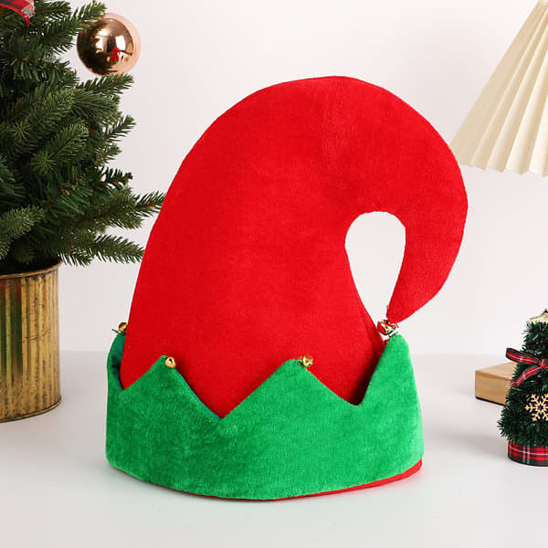 Custom Christmas Felt Elf Hat With Jingle Bells