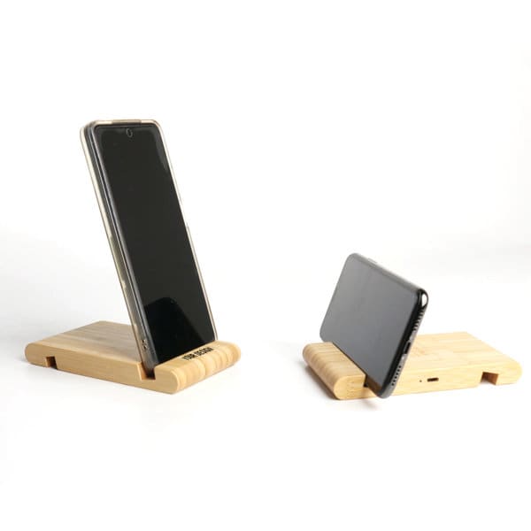 Bamboo Wireless Charger Phone Stand