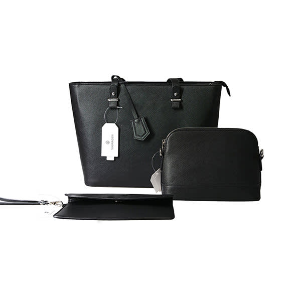 3 Pcs PU Leather Tote Set