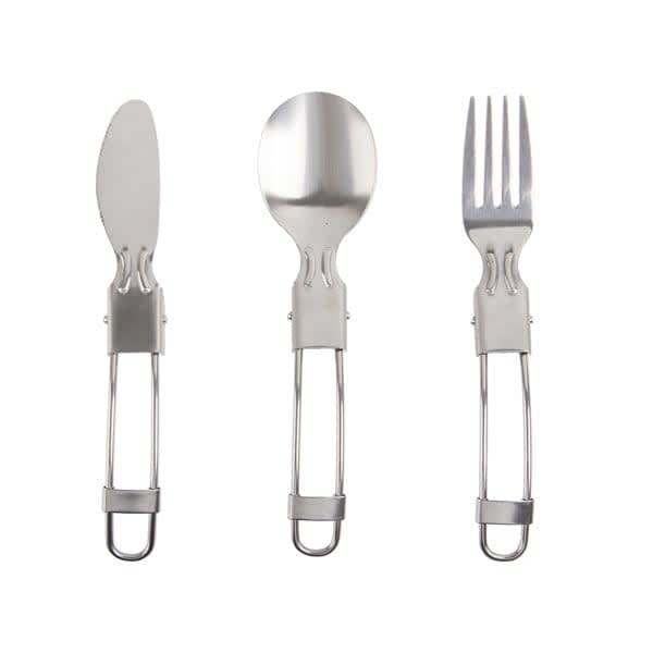 Outdoor Stainless Steel Folding Cutlery Set