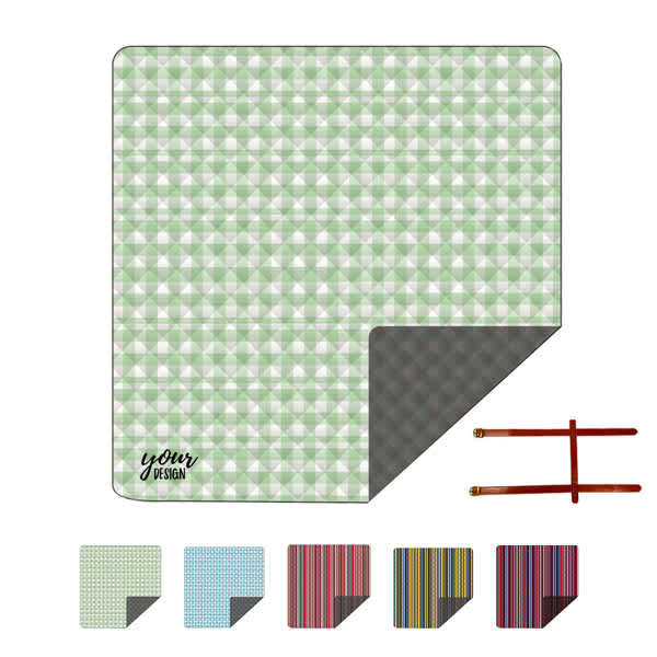 Machine Washable Picnic Blanket With Leather Strap