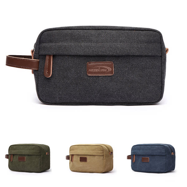 Canvas Travel Cosmetic Shaving With Handle