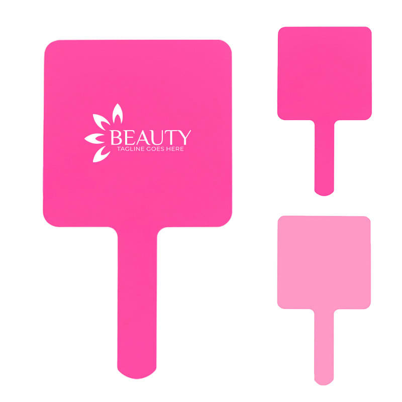 Custom Square Handle Makeup Mirror