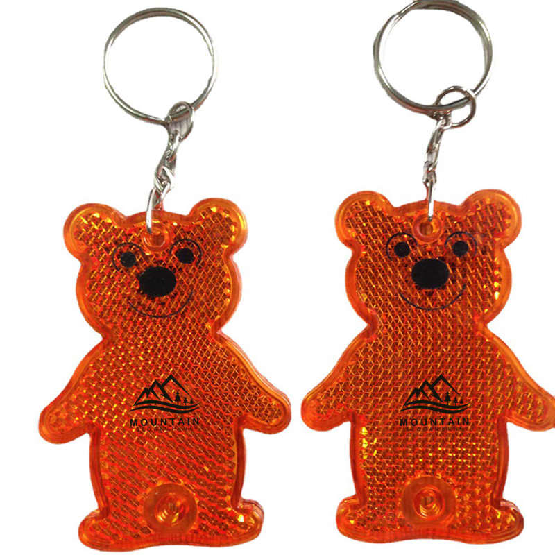 Bear Shape Reflective Pendant Keyring