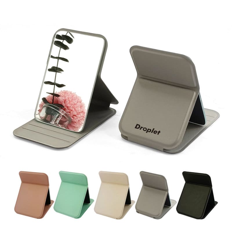 PU Portable Desk Folding Mirror
