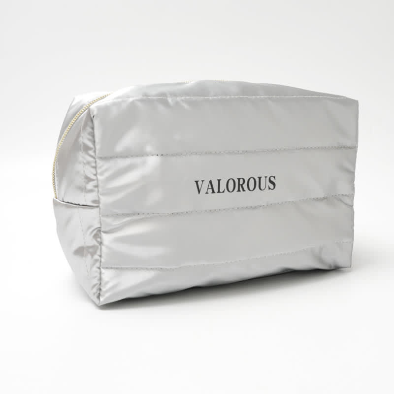 Square Puff Quilted Cosmetic Bag