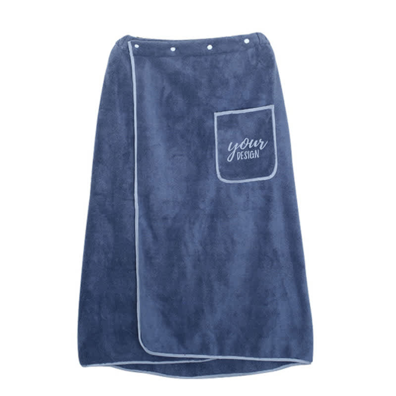 Men's Adjustable Bath Towel Wrap With Snaps
