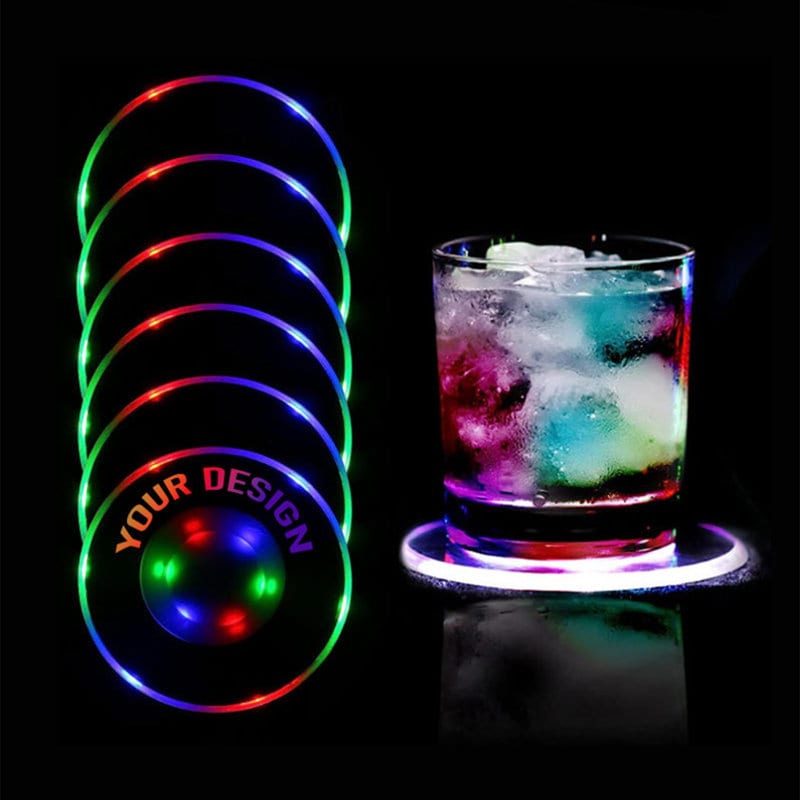 Custom Light Up LED Coasters