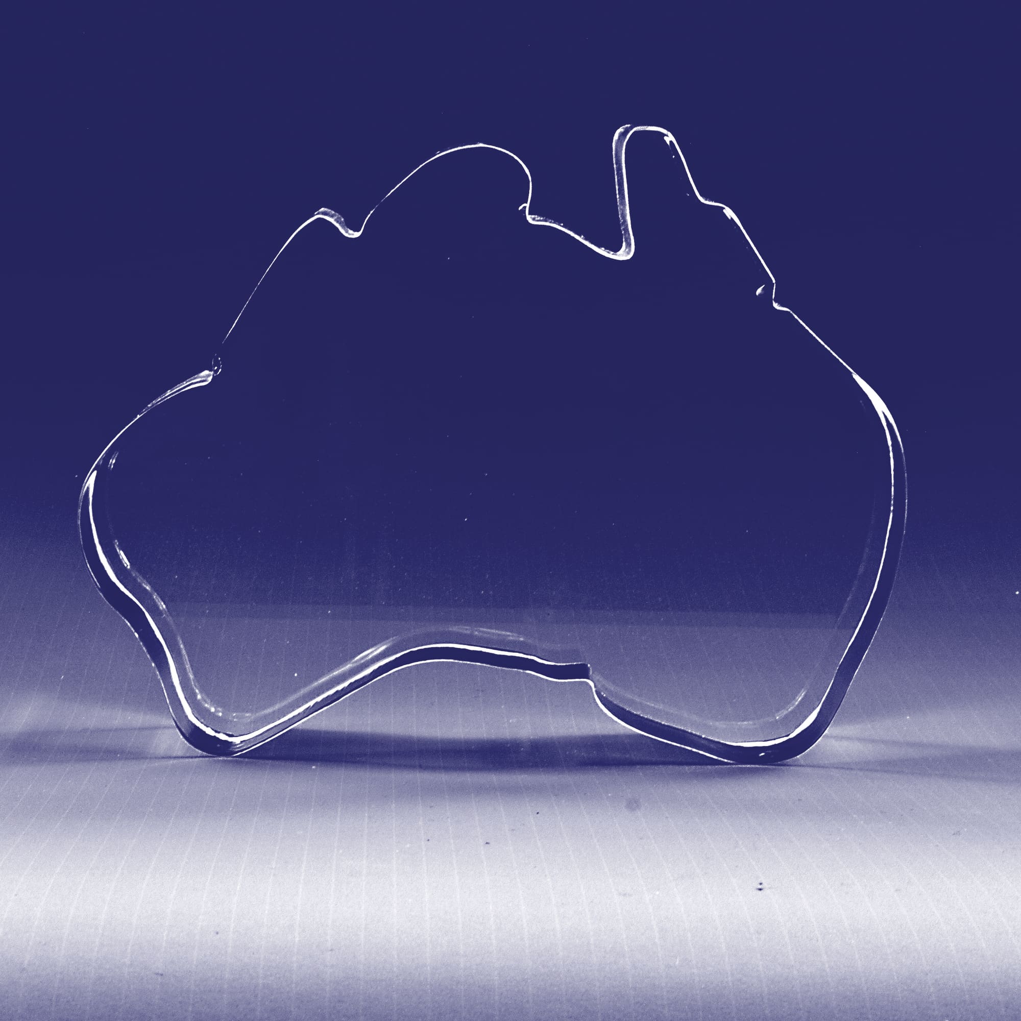 3D Crystal Australia Shape (100mm wide)