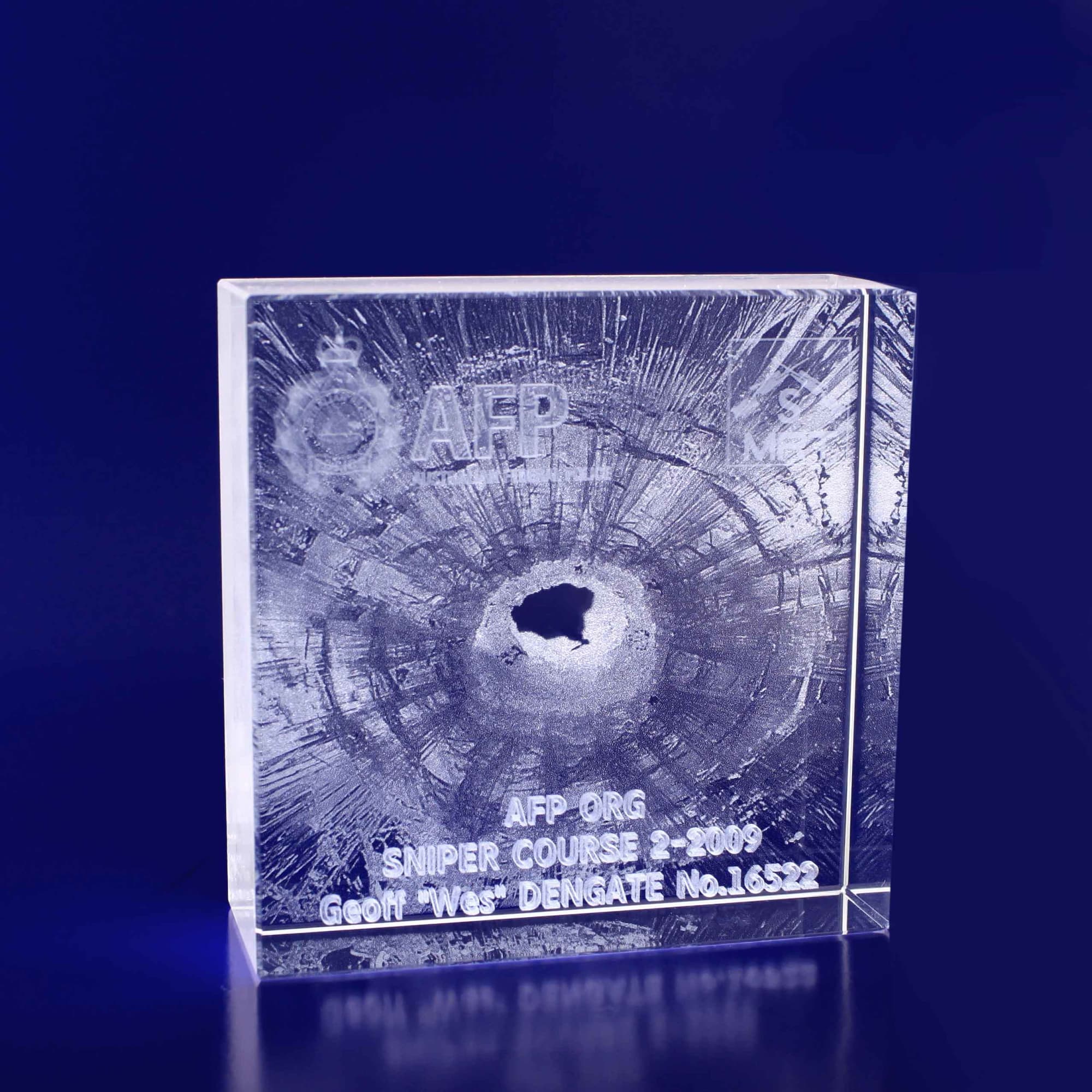 3D Crystal Square 100x100x35mm