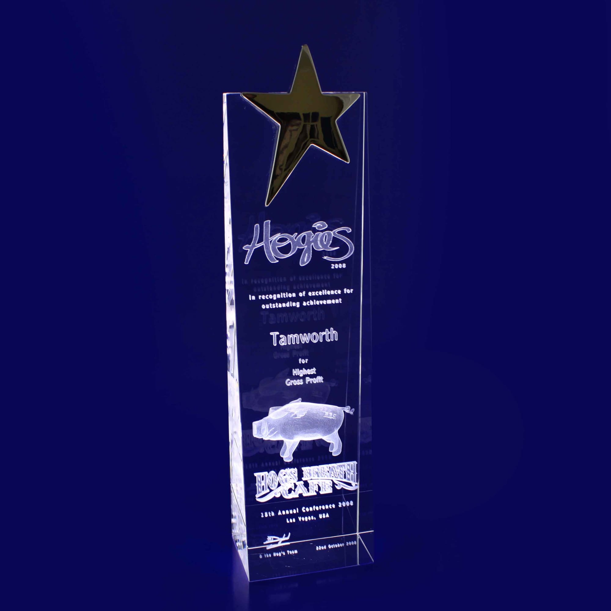 3D Crystal Star Wedge (270mm)