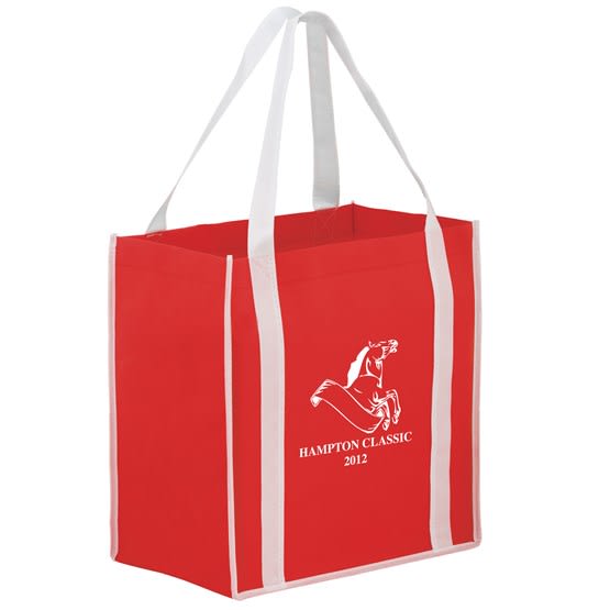 Two-Tone Non-Woven Tote Bag With Poly Board Insert - PS4042 Image