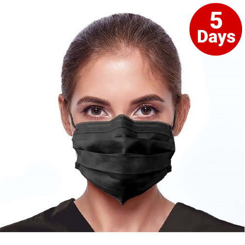 Black/White 3 Ply Surgical Face Mask
