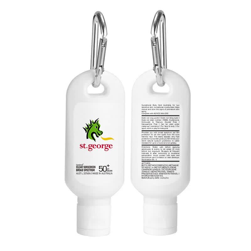 60Ml Spf50 Sunscreen Lotion With Carabiner - PSSUN04 Image