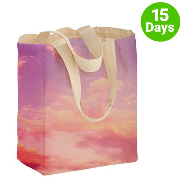 Full Colour Foldable Canvas Tote Bag
