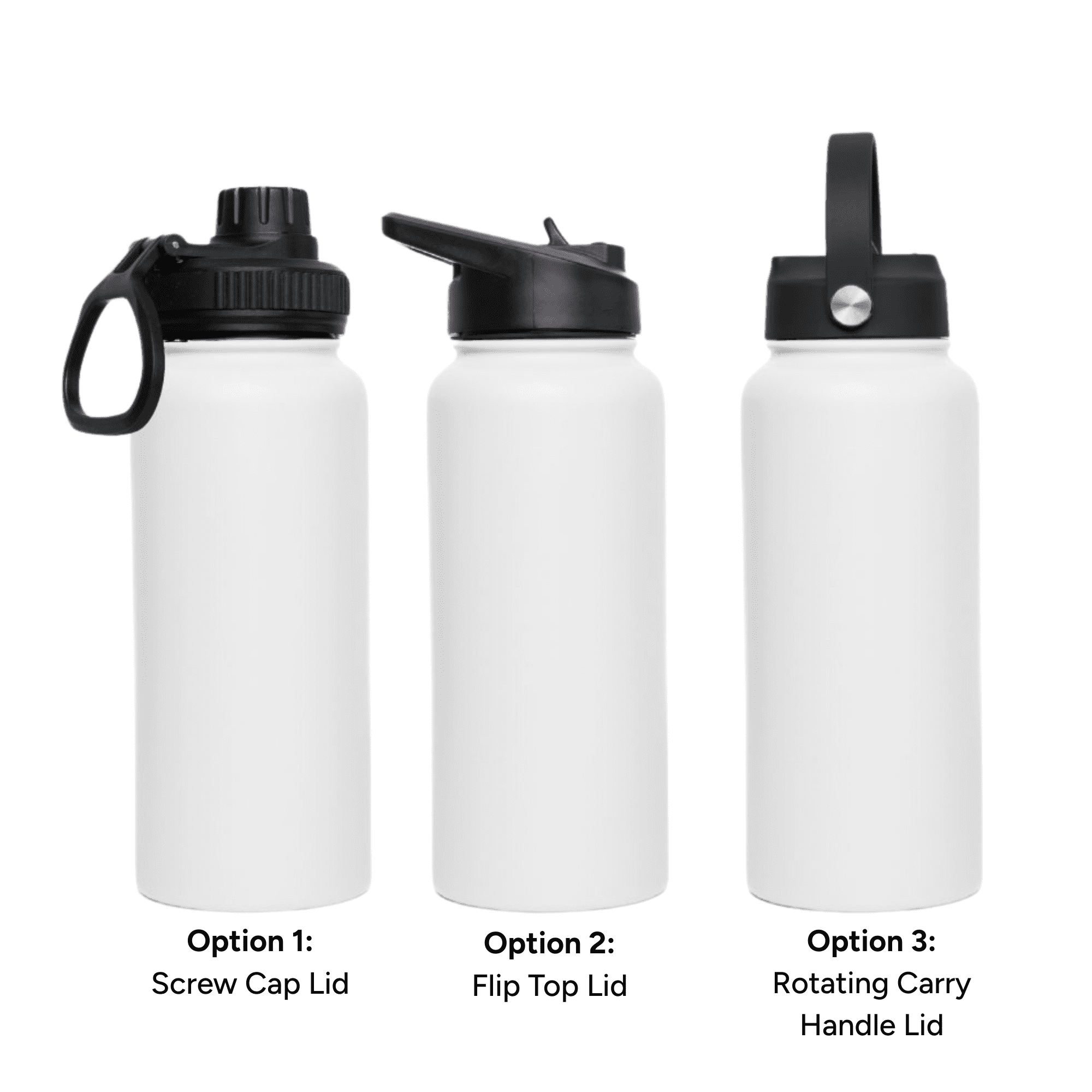 Alternative view of LAPEN 1L Vacuum Bottle - 3 Different Lid Options
