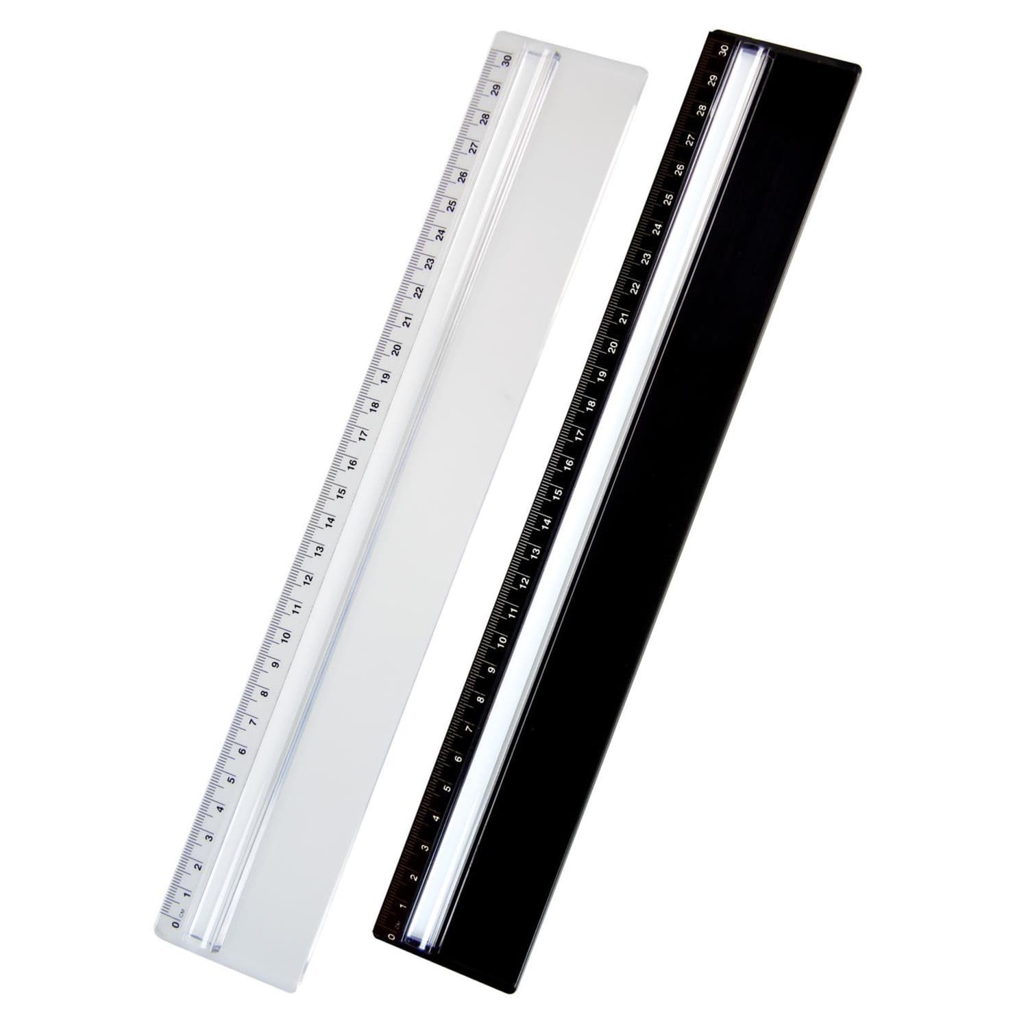 30cm Plastic Ruler with Magnifying Viewer