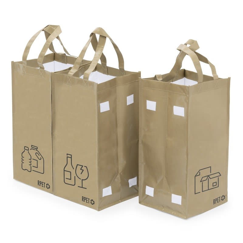 ECO SORT RPET Recycling Waste Bag Set (3 pcs) promotional product