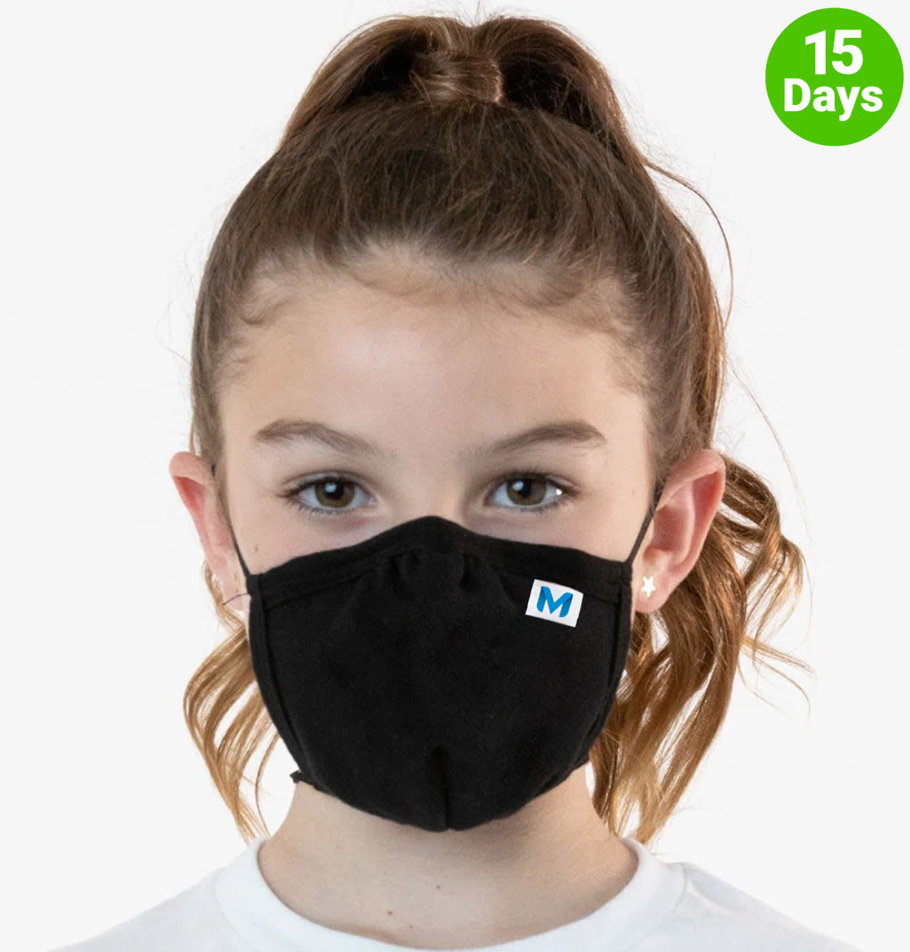Kids Premium 3 Ply Cotton Mask With Woven Label