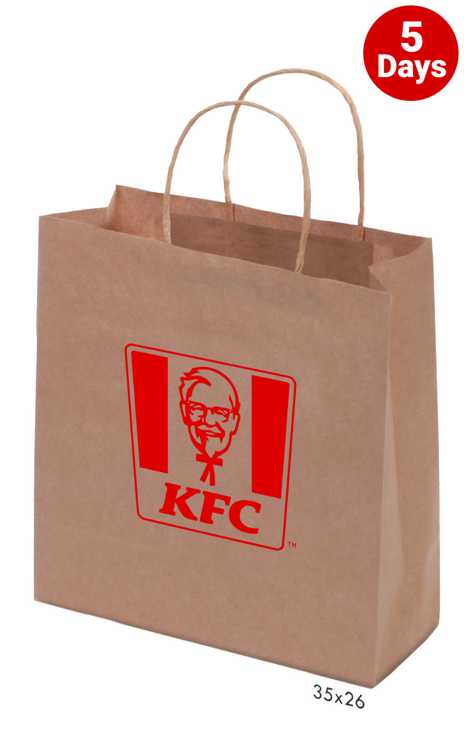 Kraft Paper Bag Brown Medium Includes Twisted Paper Handle - PS4601 Image 