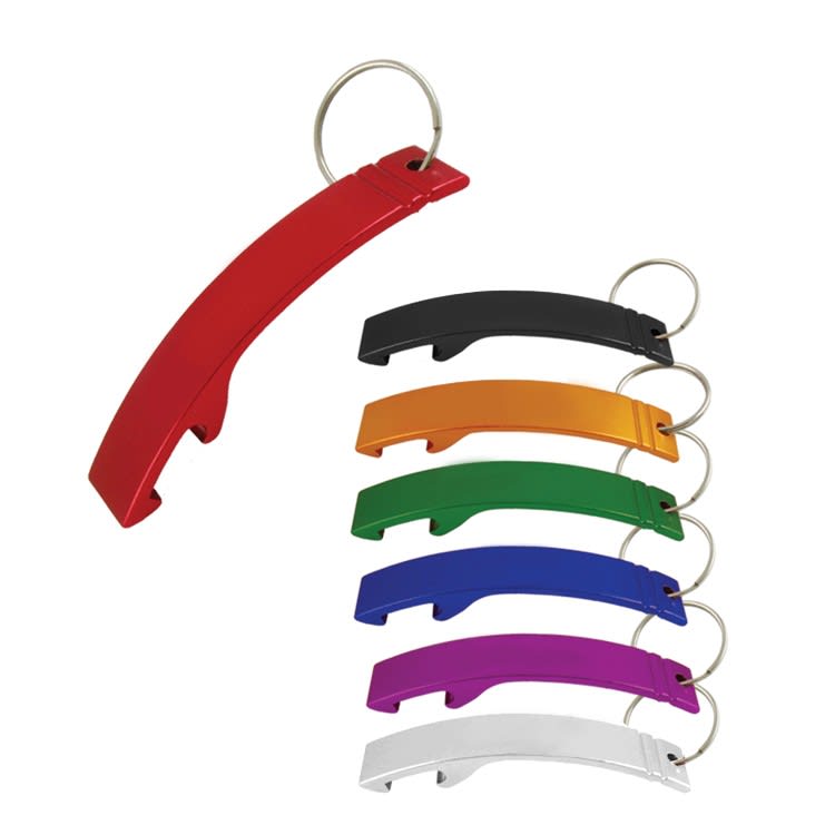 Curved Bottle Opener Keyring promotional product
