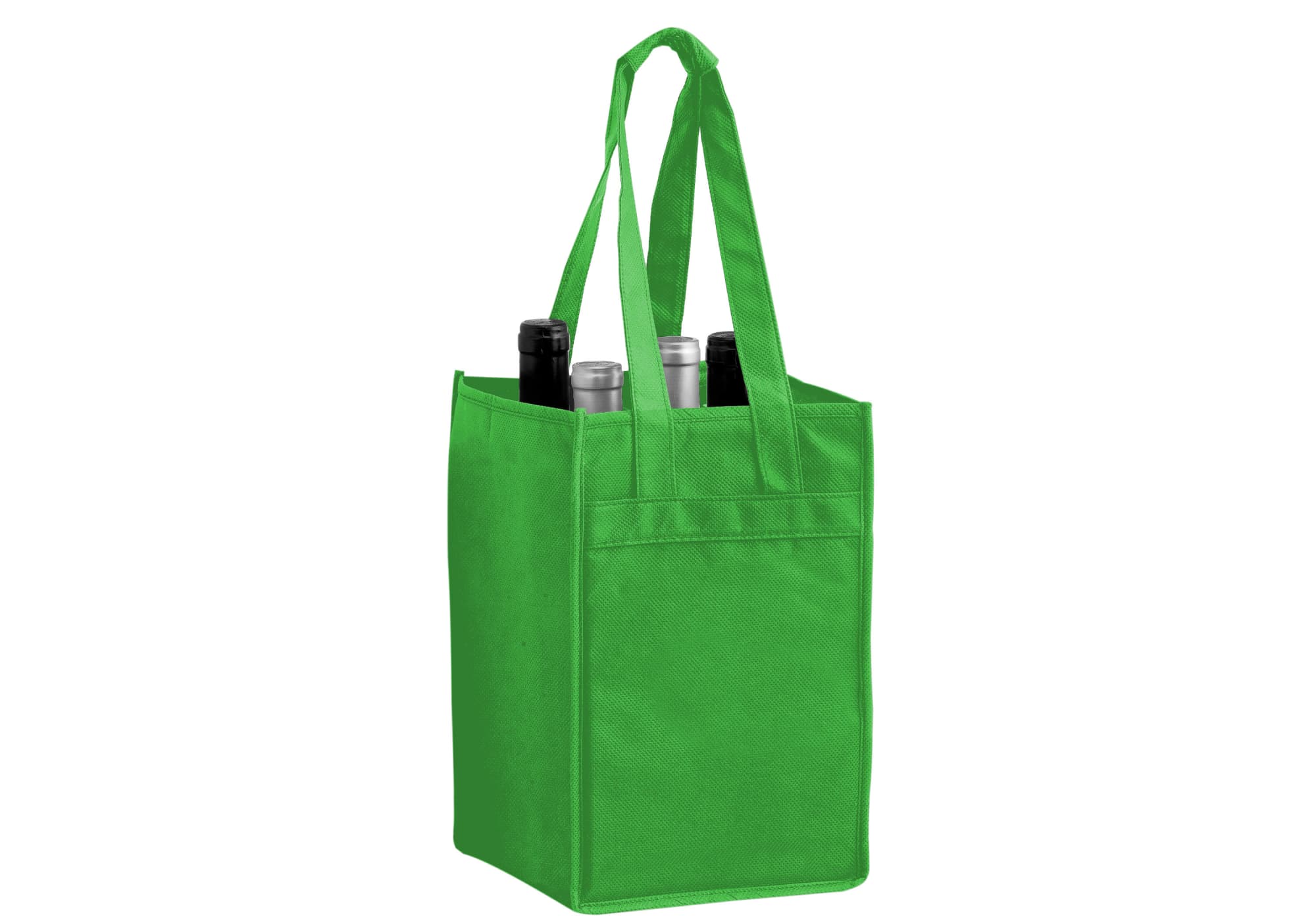 Non-Woven Polypropylene 4-Bottle Wine Tote Bag - PS4051 Image 