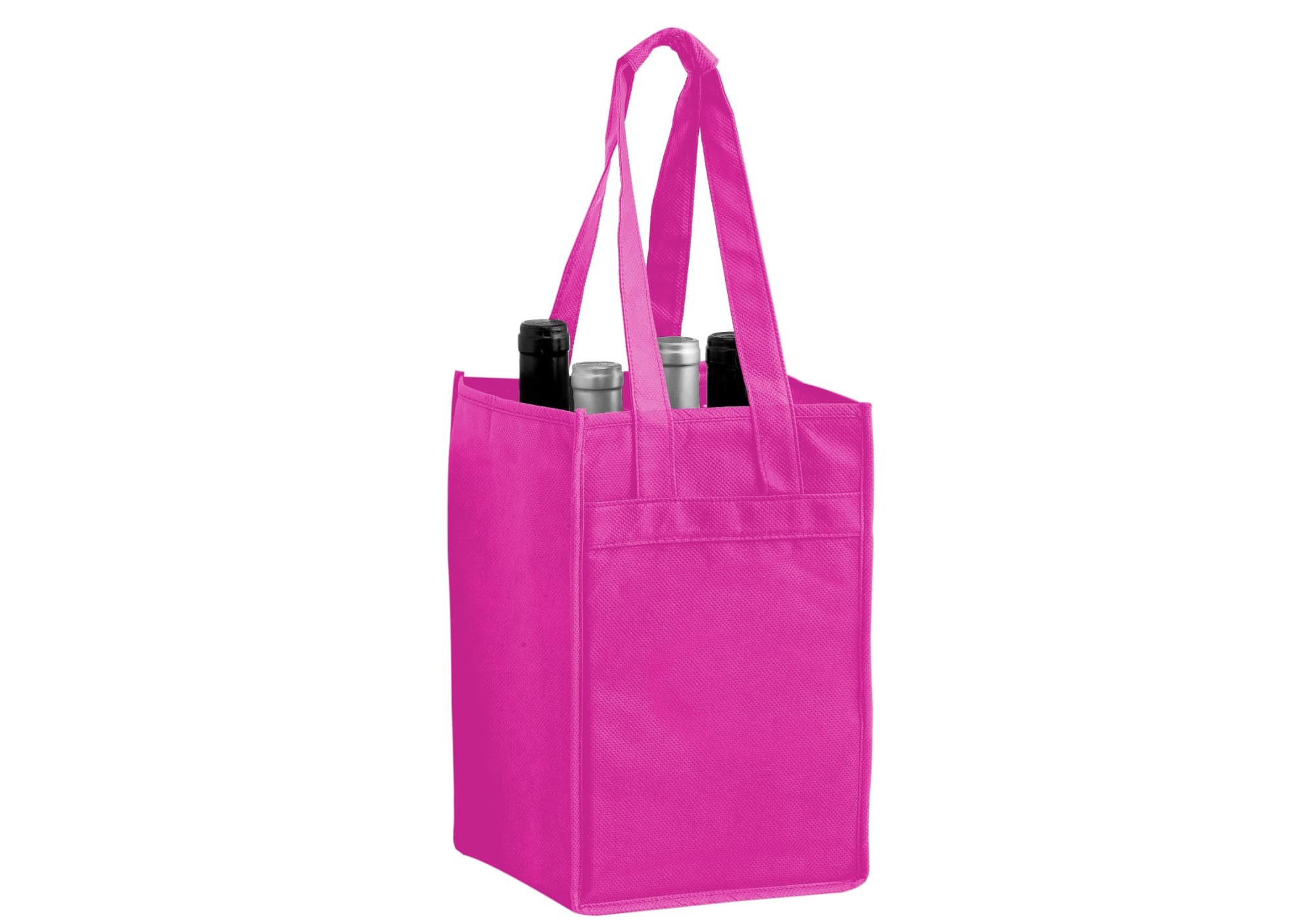 Non-Woven Polypropylene 4-Bottle Wine Tote Bag - PS4051 Image 