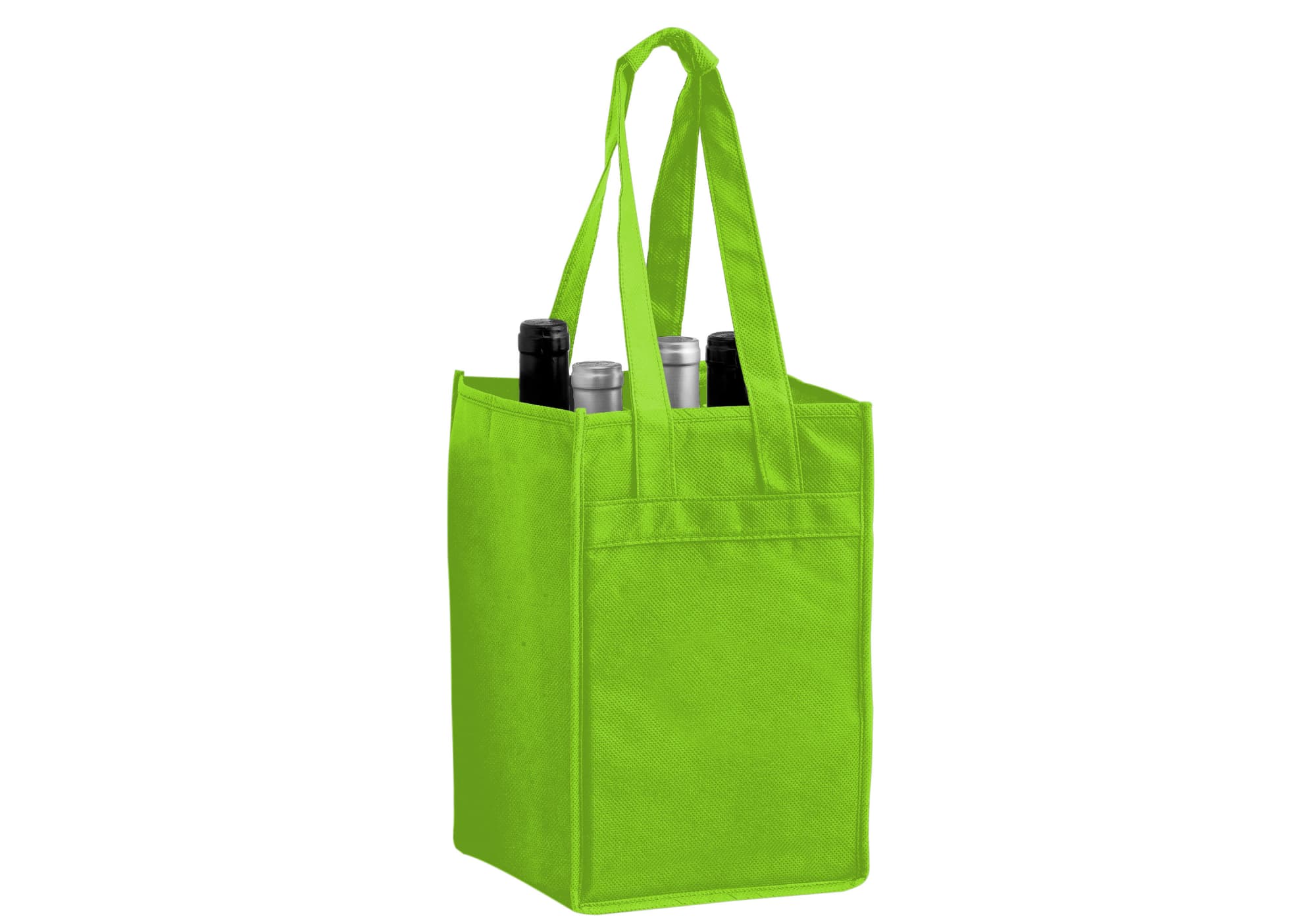Non-Woven Polypropylene 4-Bottle Wine Tote Bag - PS4051 Image 