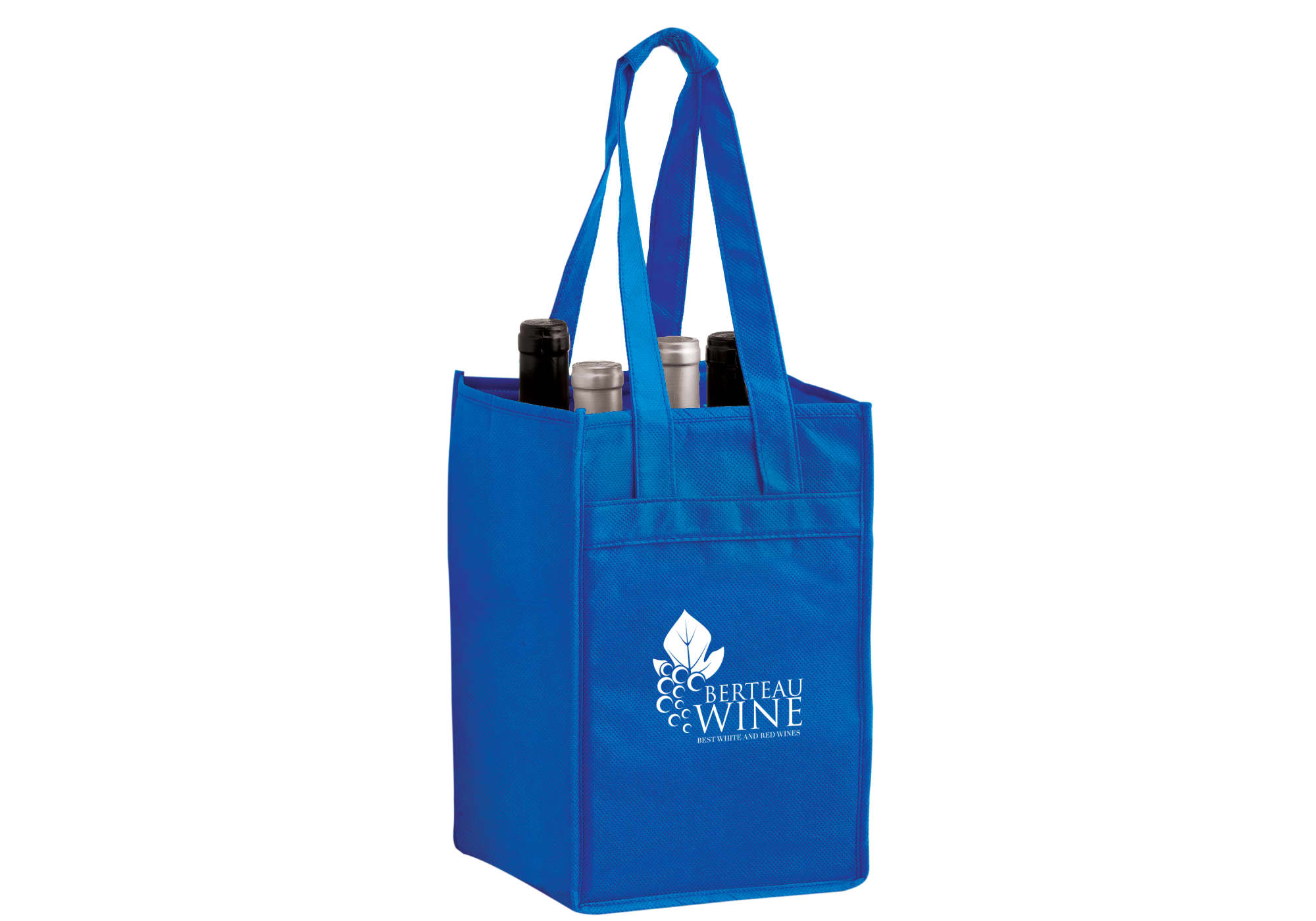 Non-Woven Polypropylene 4-Bottle Wine Tote Bag - PS4051 Image 
