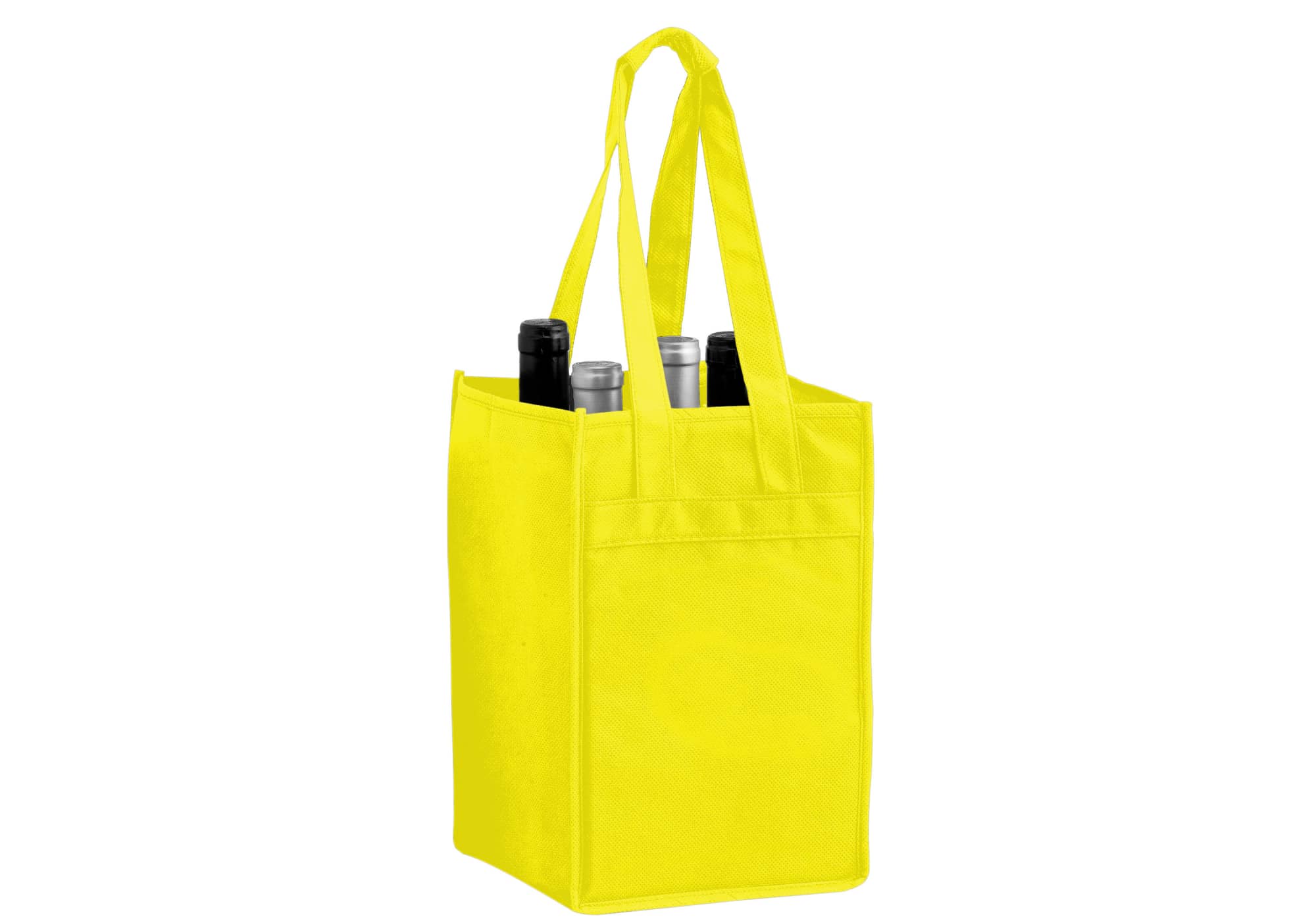 Non-Woven Polypropylene 4-Bottle Wine Tote Bag - PS4051 Image 
