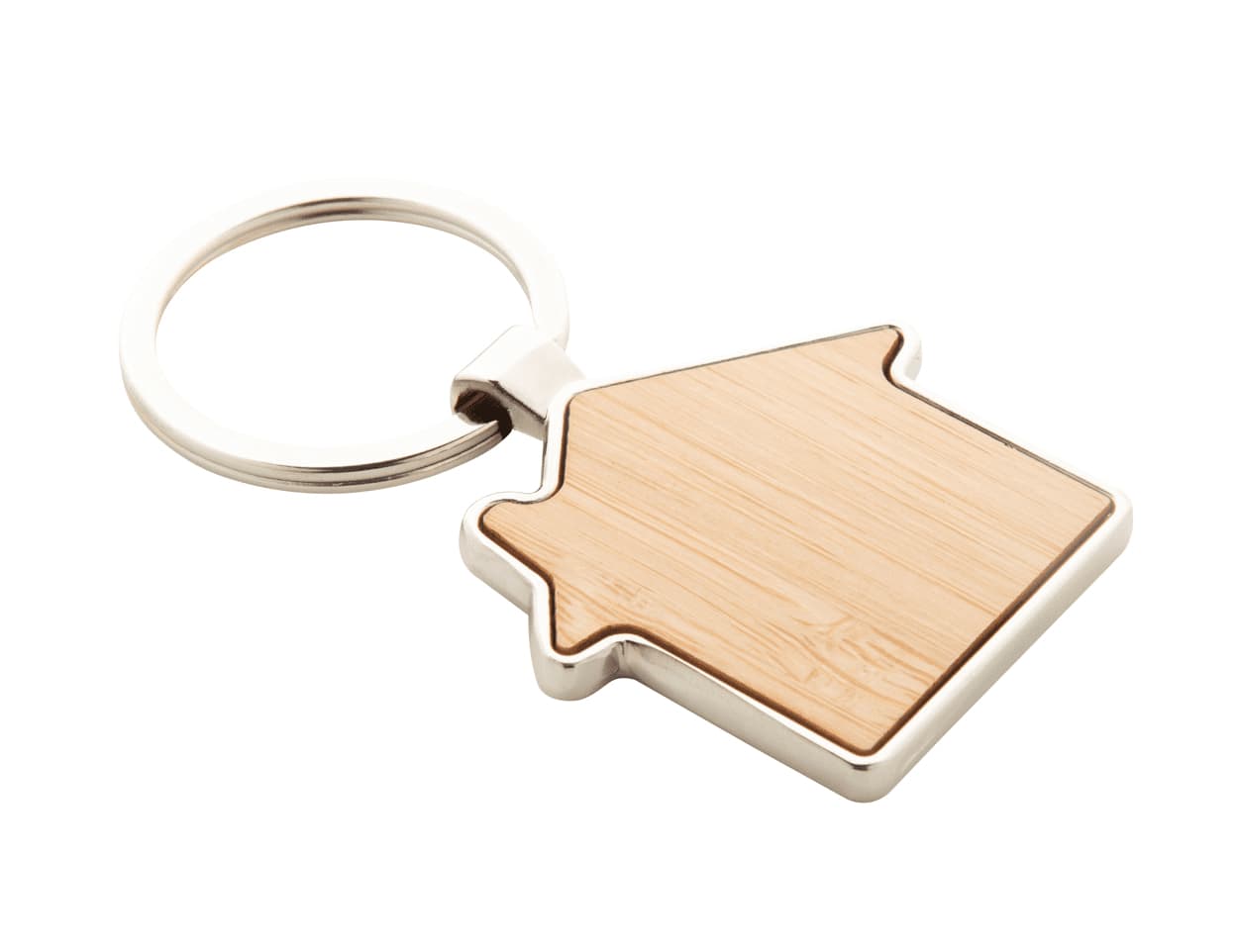 Bamboo Keyring - House Shape - PS8340 Image 