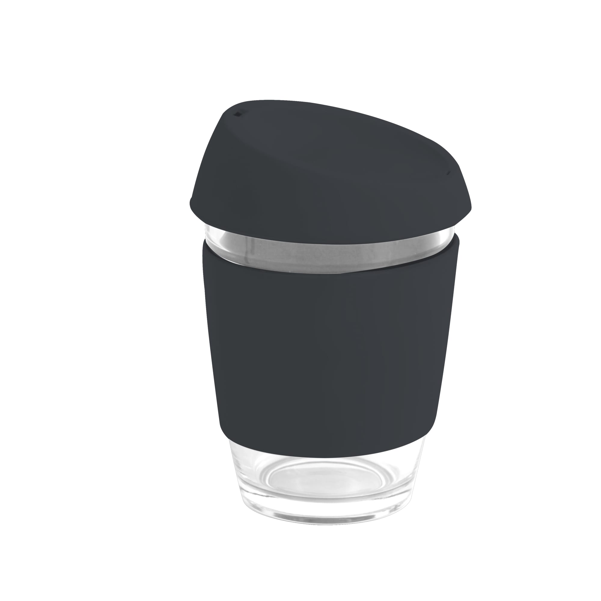 Alternative view of Moama Glass Coffee Cup - 350Ml With Silicon Lid And Band