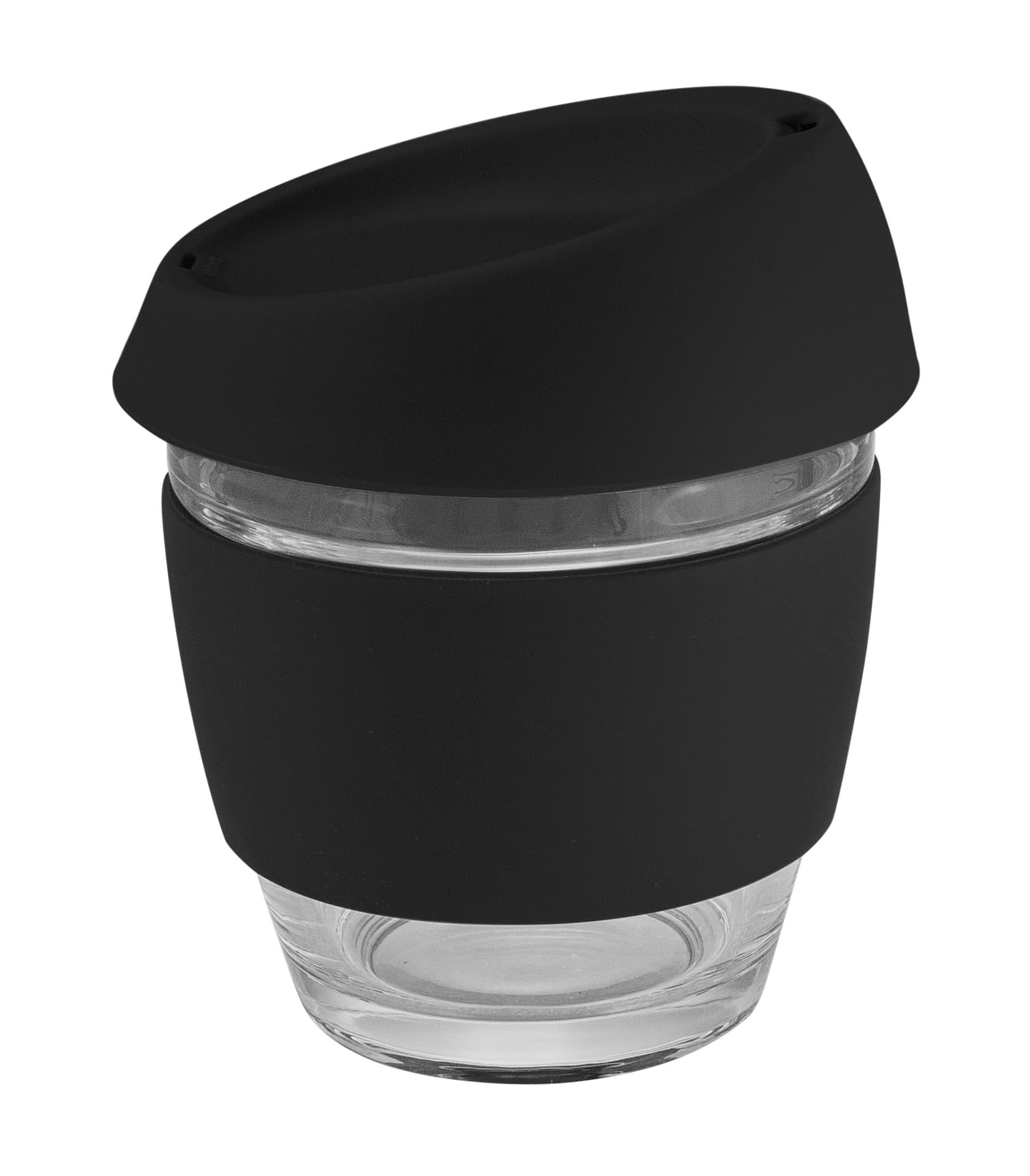 Alternative view of Moama Glass Coffee Cup - 240Ml With Silicon Lid And Band