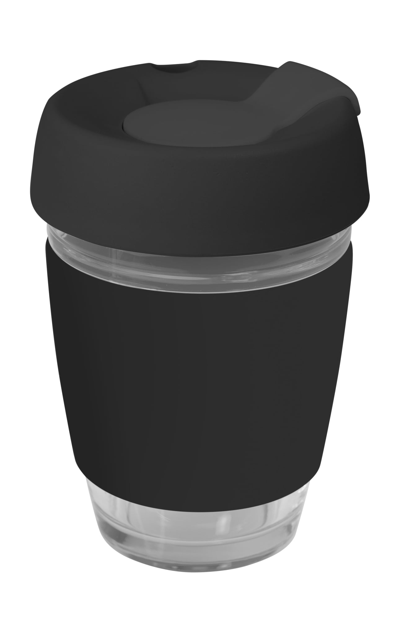 Alternative view of Genova Glass Coffee Cup - 350Ml With Silicon Lid And Band