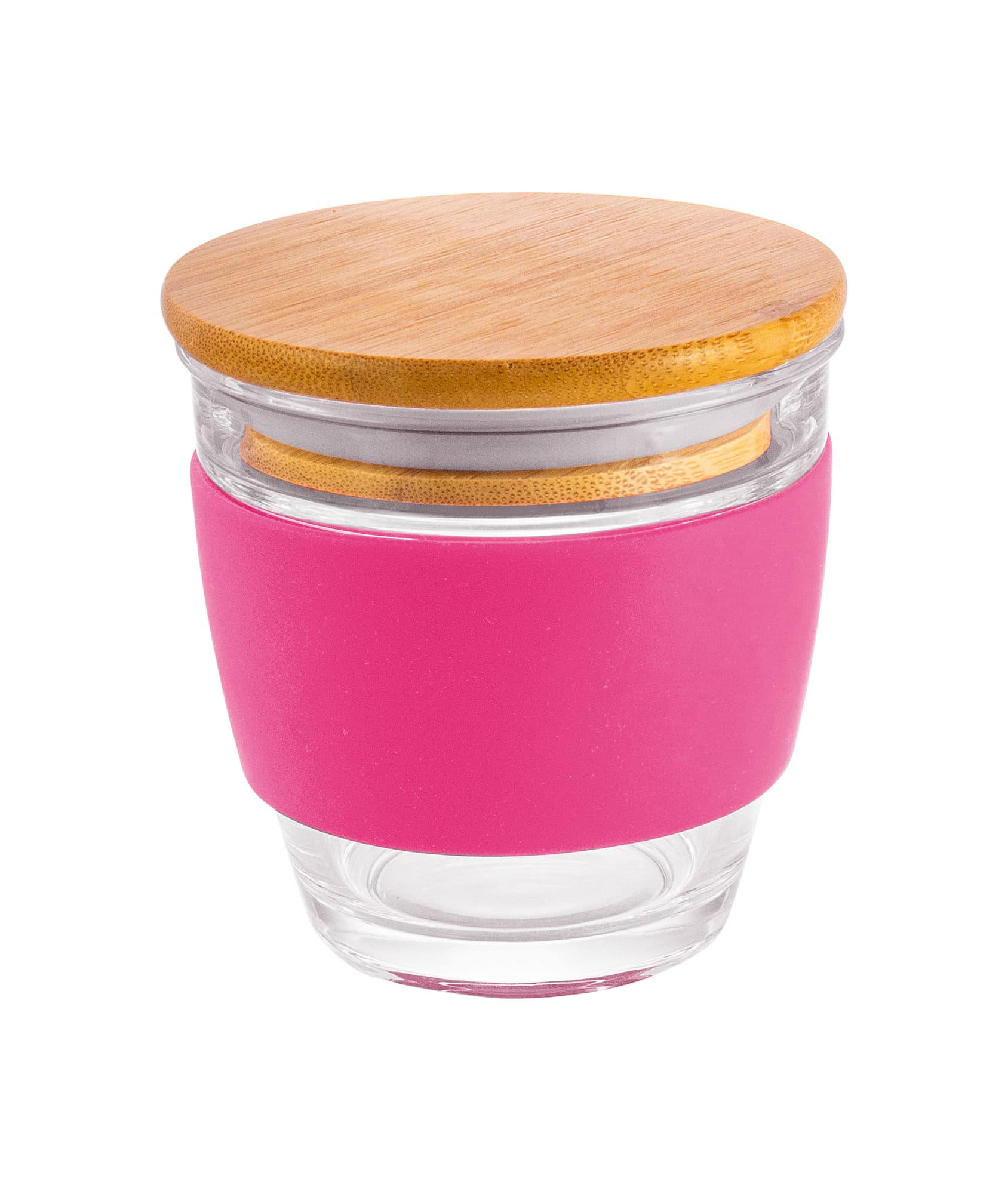 Glass Milano 240ml Coffee Cup With Bamboo Lid - PS240 Image 