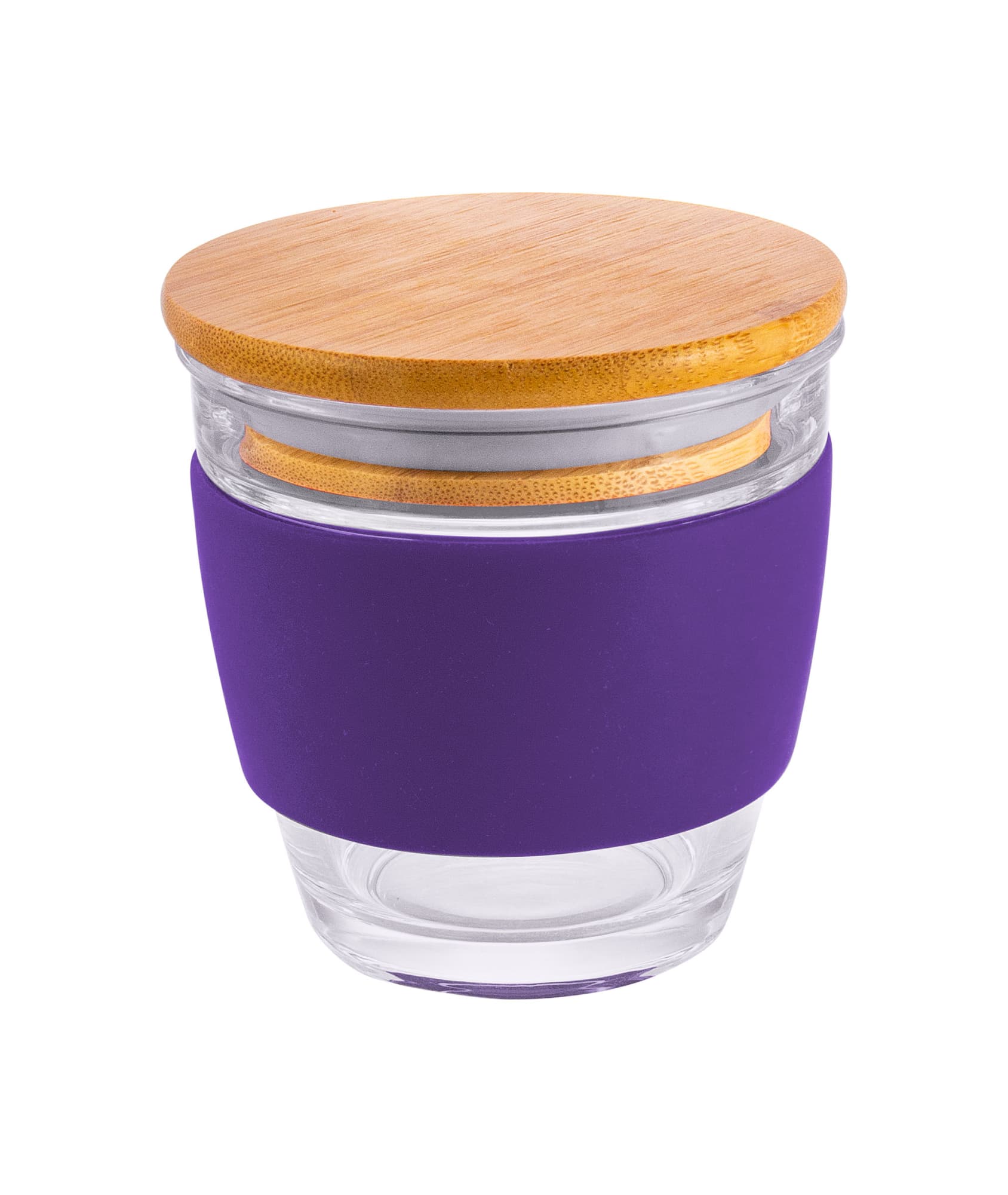 Glass Milano 240ml Coffee Cup With Bamboo Lid - PS240 Image 