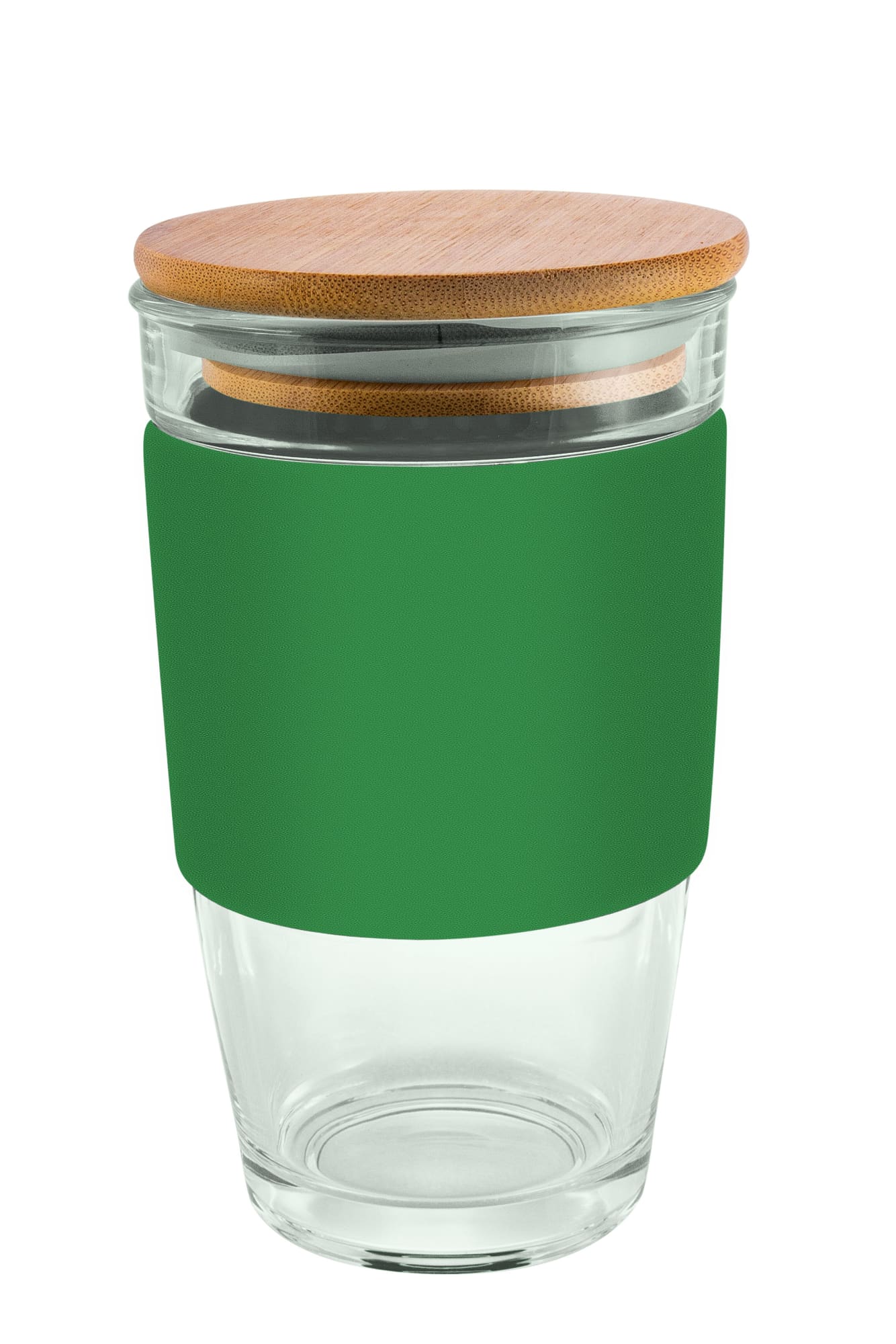 Glass Genova 475ml Coffee Cup With Silicon Lid And Band - PS2234 Image 