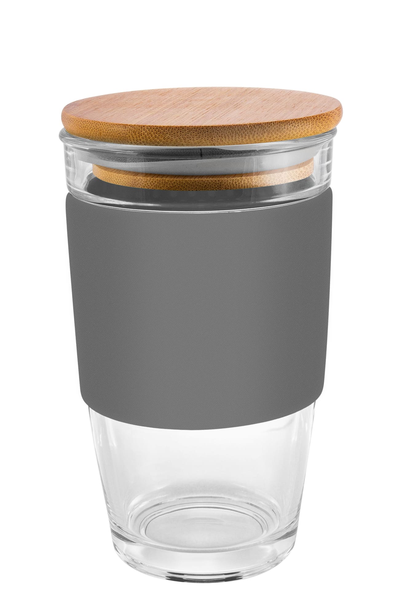 Glass Genova 475ml Coffee Cup With Silicon Lid And Band - PS2234 Image 