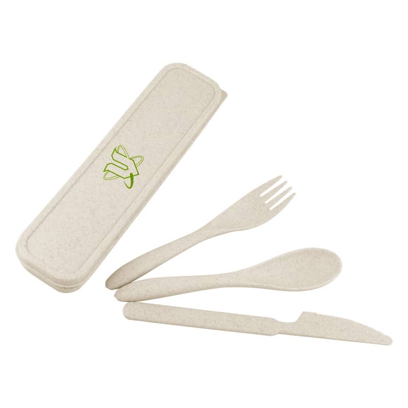 Eco Wheat Straw 3 Piece Cutlery Set