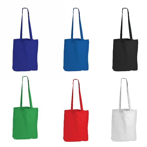 Boston Long Handle Coloured Calico Bag - PS4108 Image 