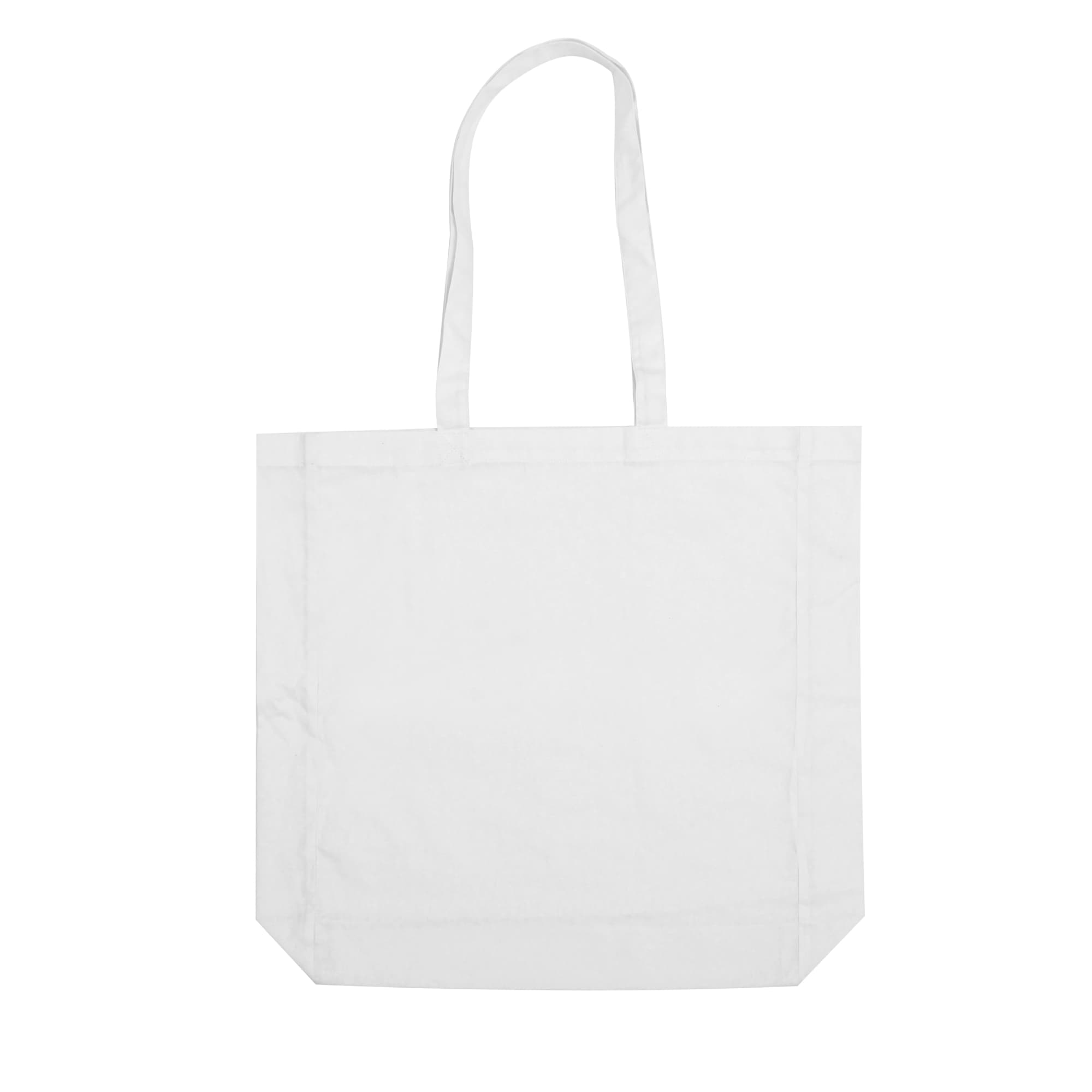 Alternative view of White Calico Bag With Long Handles