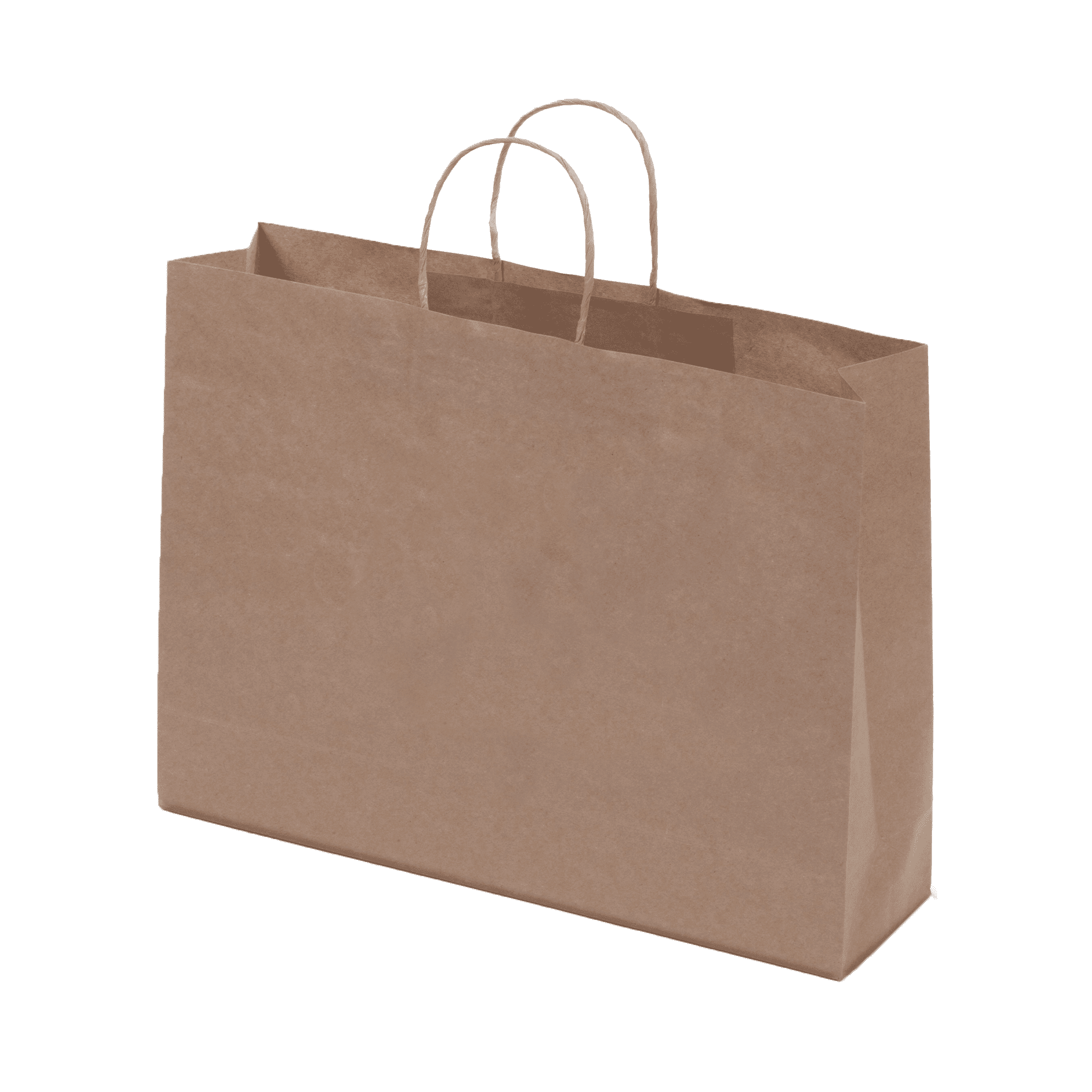 Alternative view of Kraft Paper Bag Brown Landscape Includes Twisted Paper Handle