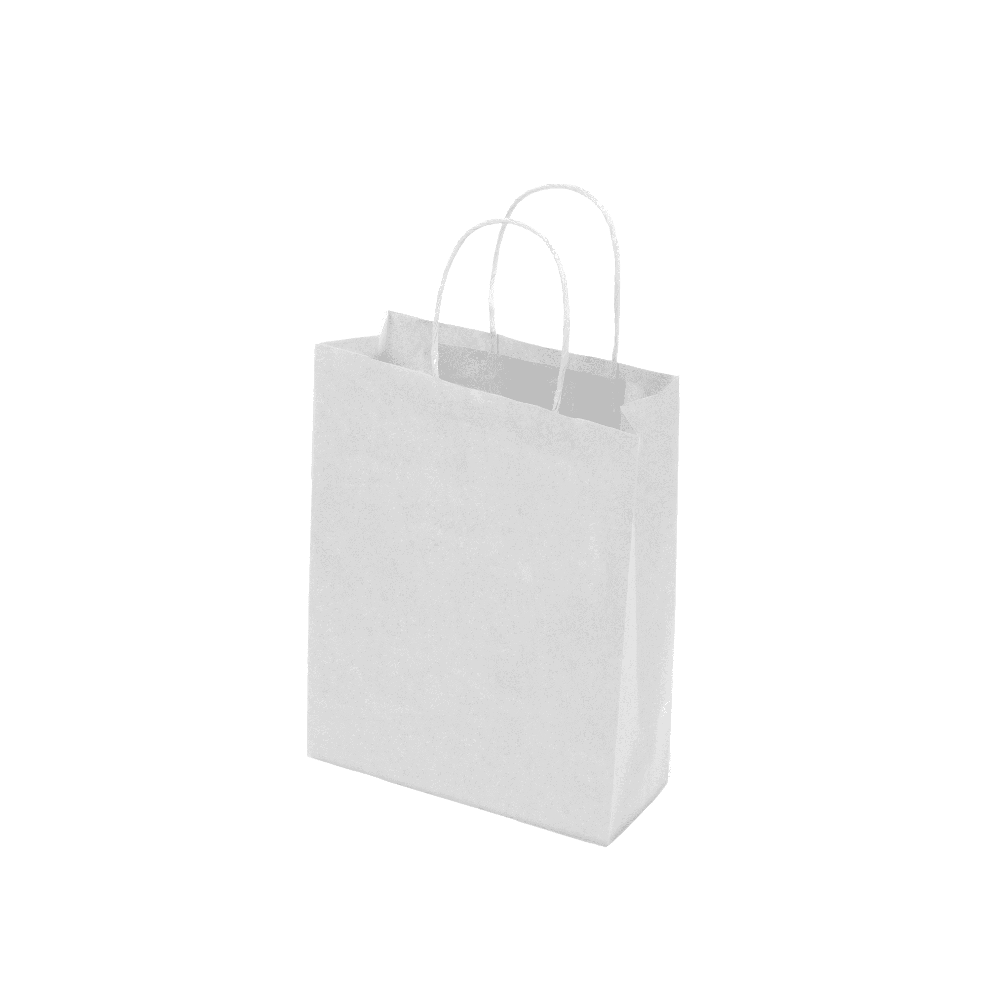 Alternative view of Kraft Paper Bag White Small Includes Twisted Paper Handle