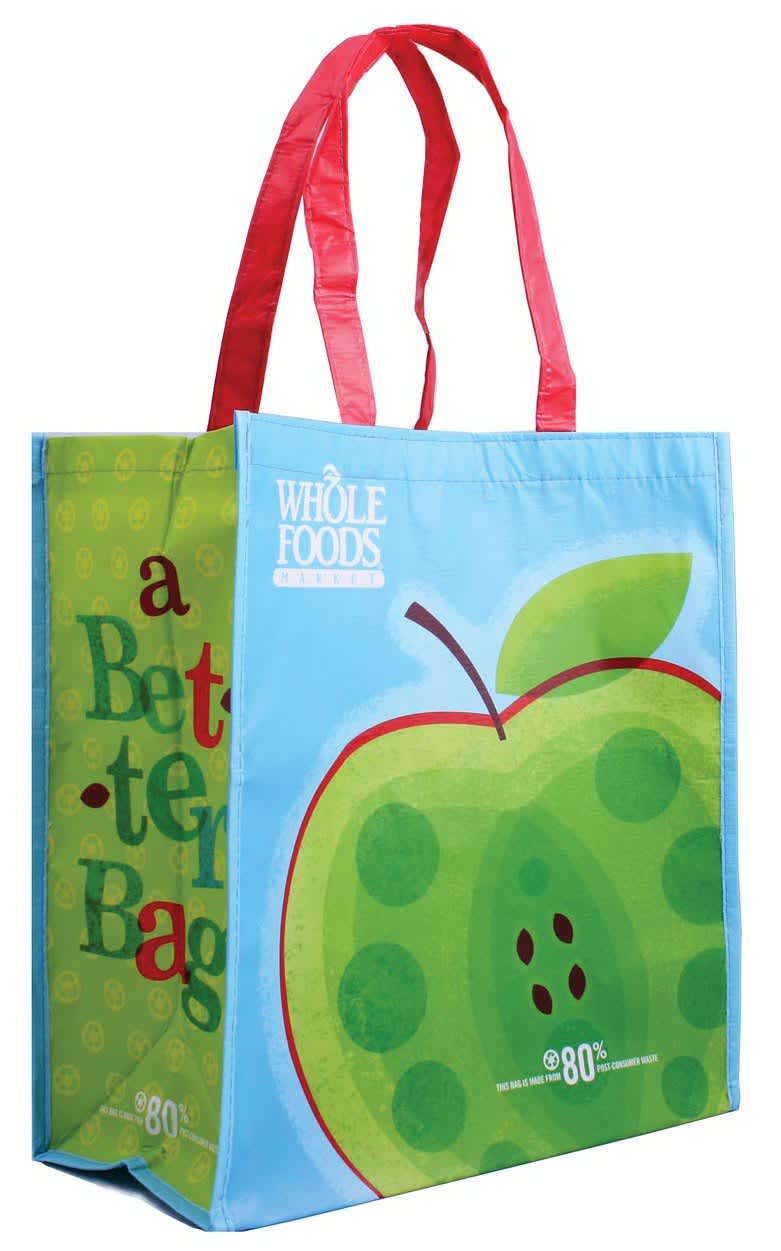 Full Colour Orange Laminated Tote Bag