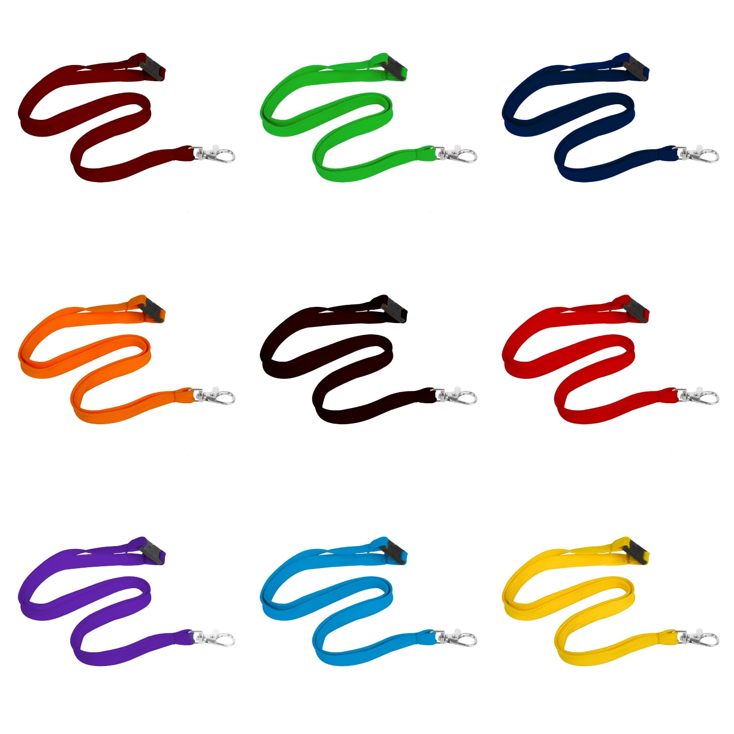 Bootlace Lanyard 10mm Wide With Swivel Clip